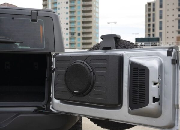 Ford Bronco Swing Gate Subwoofer Enclosure with Subwoofer 2021 and up